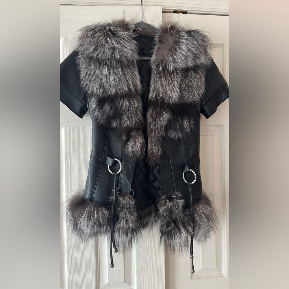 Real leather vest